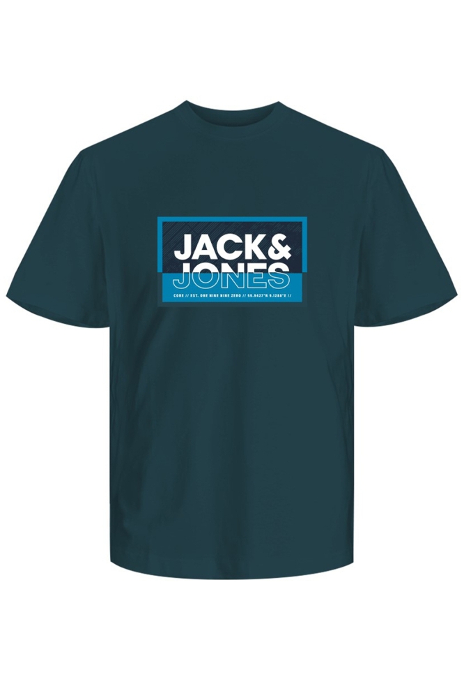 JCOLOGAN SUMMER PRINT TEE CREW NECK 12283825 DEEP TEAL